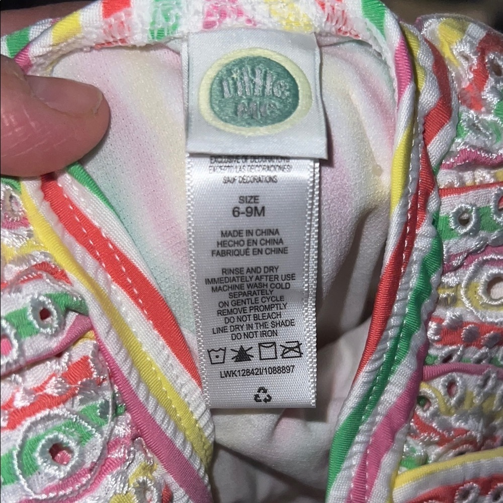 Colorful Striped Ruffle Swimsuit - Picture 3 of 5